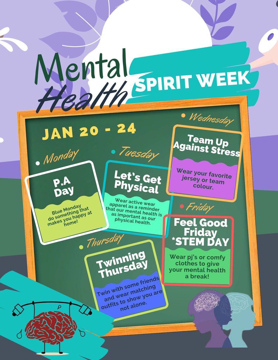 Our school community is gearing up for Mental Health Spirit Week (Jan 20-24th) - Check out our flyer for daily events/activities- #PhoenixProud #SupportingEachOther #WeAre Family <a href="/DPCDSBSchools/">Dufferin-Peel Catholic District School Board</a> <a href="/NunoTome8/">Nuno Tome</a> <a href="/AnthonyYFAs/">StAnthonyYFA</a> 🫶🏽