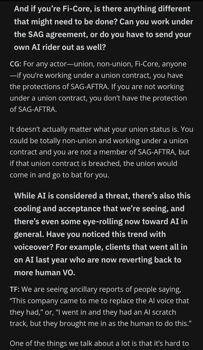 JCabantingVA's tweet photo. Many thanks @CastingNetworks @thebigvox @CarinGilfry for this awesome breakdown on AI in the entertainment industry for Union, NU, Fi-Core & the consumer!
https://t.co/JU5lJ0gjSy
#AIProtections #LevelUpTheContract #NoToExploitativeAI #VideoGameVoices #GamePerformanceMatters https://t.co/cp0P9XX8l2