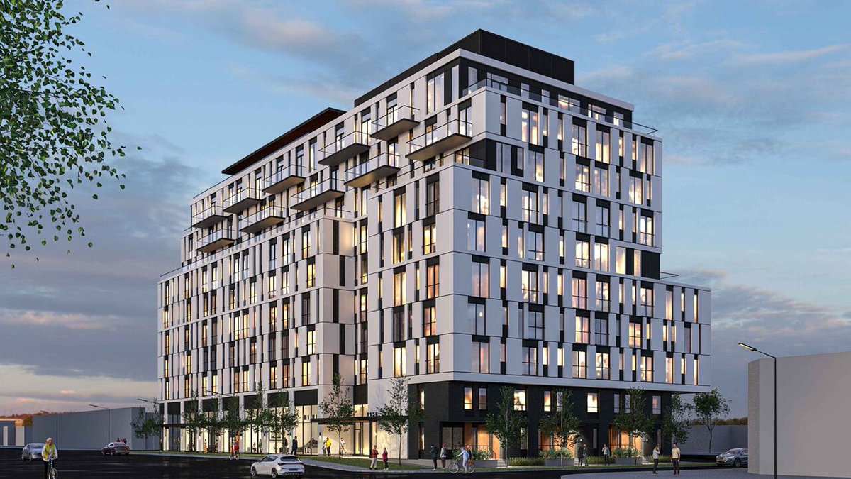 This is 1156 The Queensway, a 9-storey mixed-use development with market rate rentals, from Leader Lane Developments. urbantoronto.ca/database/proje…

#Toronto #condos #housing #realestate #development