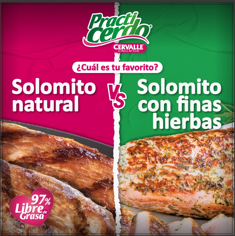 No importa cuál elijas, ambas opciones son 97% libre de grasa. 💚😋 #Cervalle #Solomito #ElSaborQueTeHaceAuténtico #Nutrición
