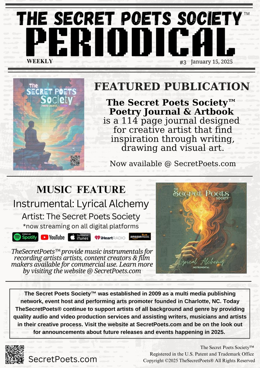 TheSecretPoets's tweet photo. #thesecretpoetssociety #thesecretpoets #periodical #newsletter #weekly #poets #poet #poetry #music #art #secretpoets #secretpoet #secretpoetsociety #secretpoetssociety https://t.co/Ad6dSHrZMU