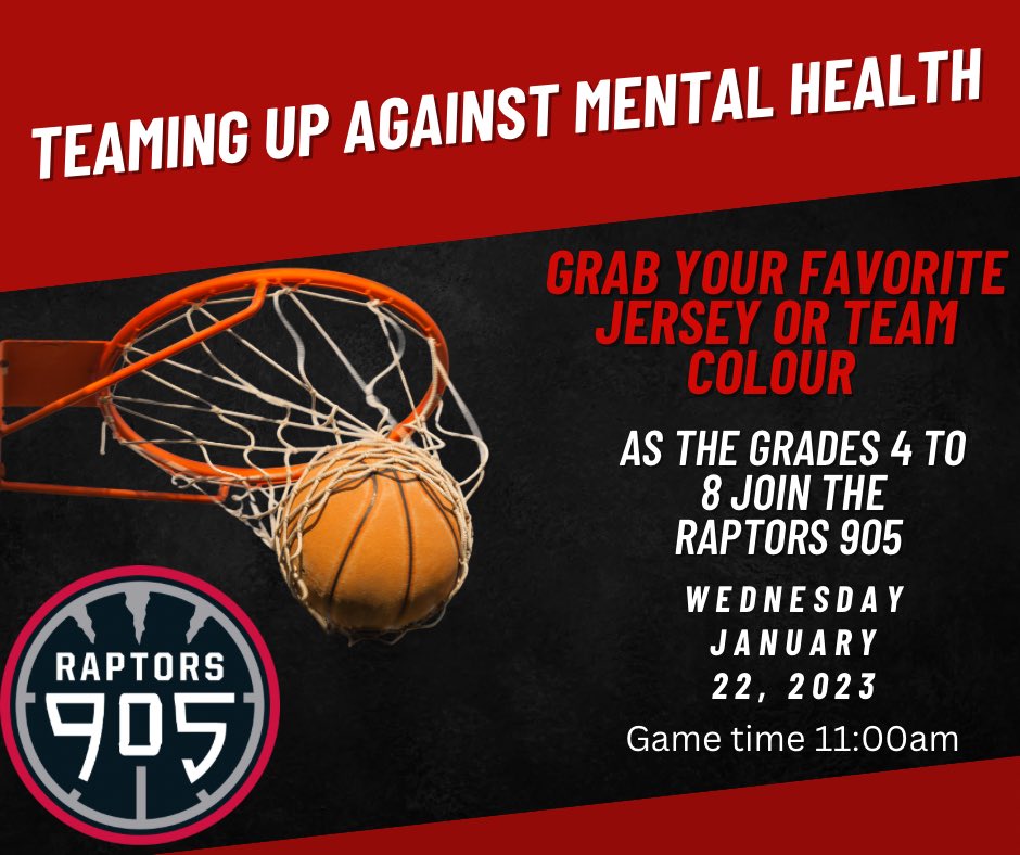 Next Wednesday Jan. 22nd we are ready to cheer on the <a href="/Raptors905/">Raptors 905</a> in support of <a href="/Bell_LetsTalk/">Bell Let's Talk</a> day #PhoenixProud #mentalhealthhealing #BetterTogether <a href="/DPCDSBSchools/">Dufferin-Peel Catholic District School Board</a>  <a href="/NunoTome8/">Nuno Tome</a>