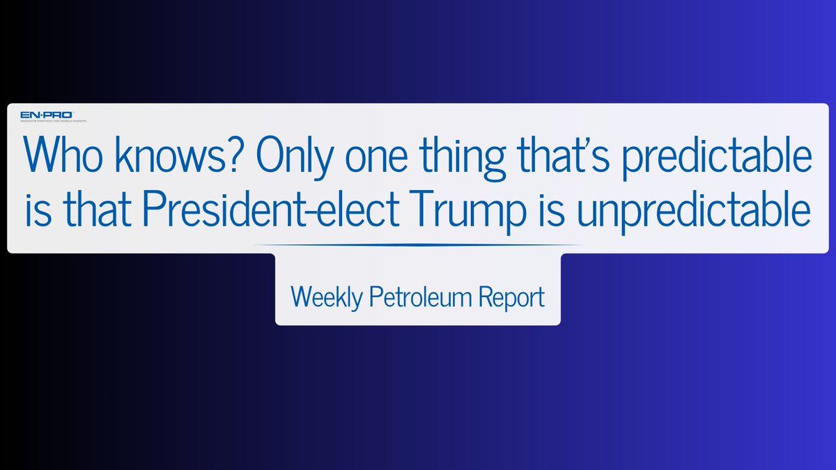 enpro_energy's tweet image. "Who knows? Only one thing that's predictable is that President-elect Trump is unpredictable" - En-Pro's Chief Petroleum Analyst, @RogerMcKnight, explores Canada's limited options amid U.S. tariff threats 🇨🇦🛑🇺🇸

Read the full report here: en-pro.com/blog.html?767

#USCanadaTrade