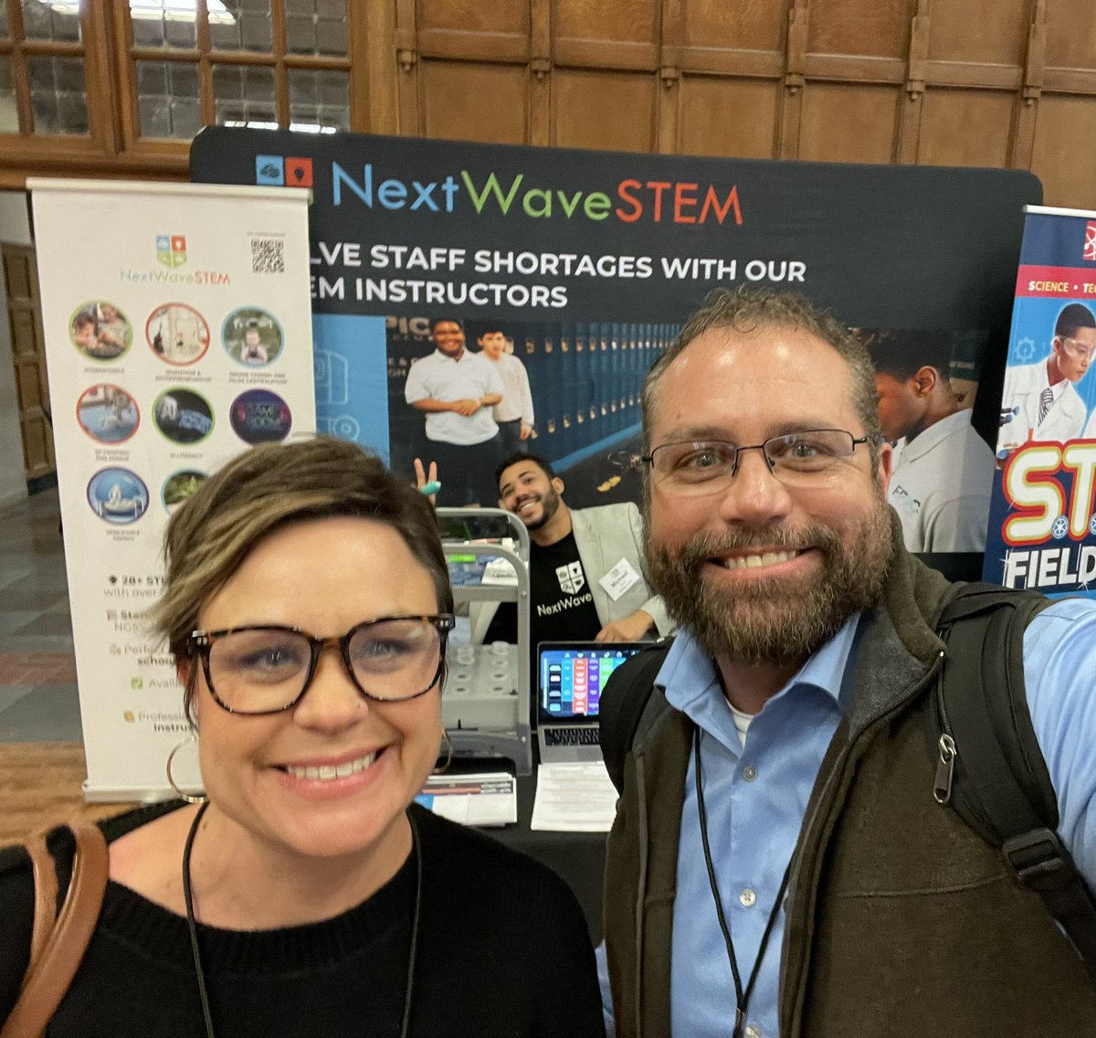 Faculty members, Amber Hall and Adam Scott, are higher ed representatives for our region with the ECESC I-STEM Ecosystem and attended a STEM Conference today at Purdue University.