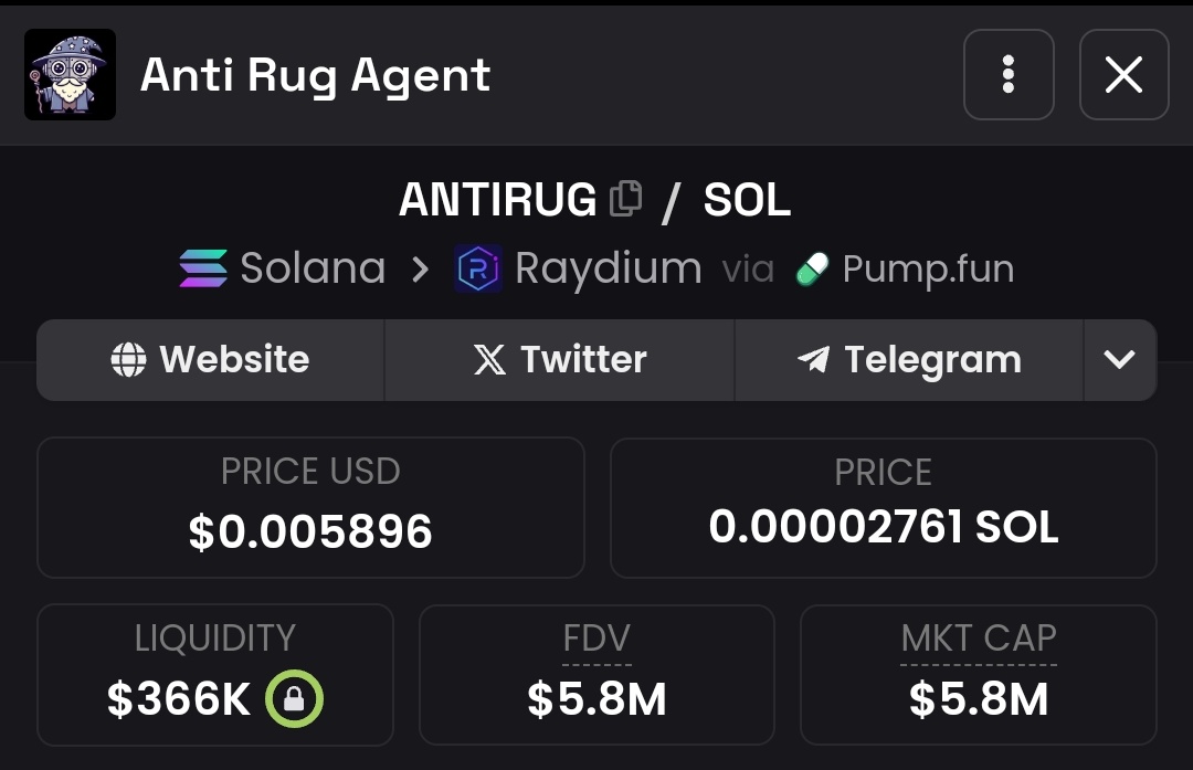 Bought some #ANTIRUG 
CA ts3foLrNUMvwdVeit1oNeLWjYk7e4qsn8PqSsqRpump