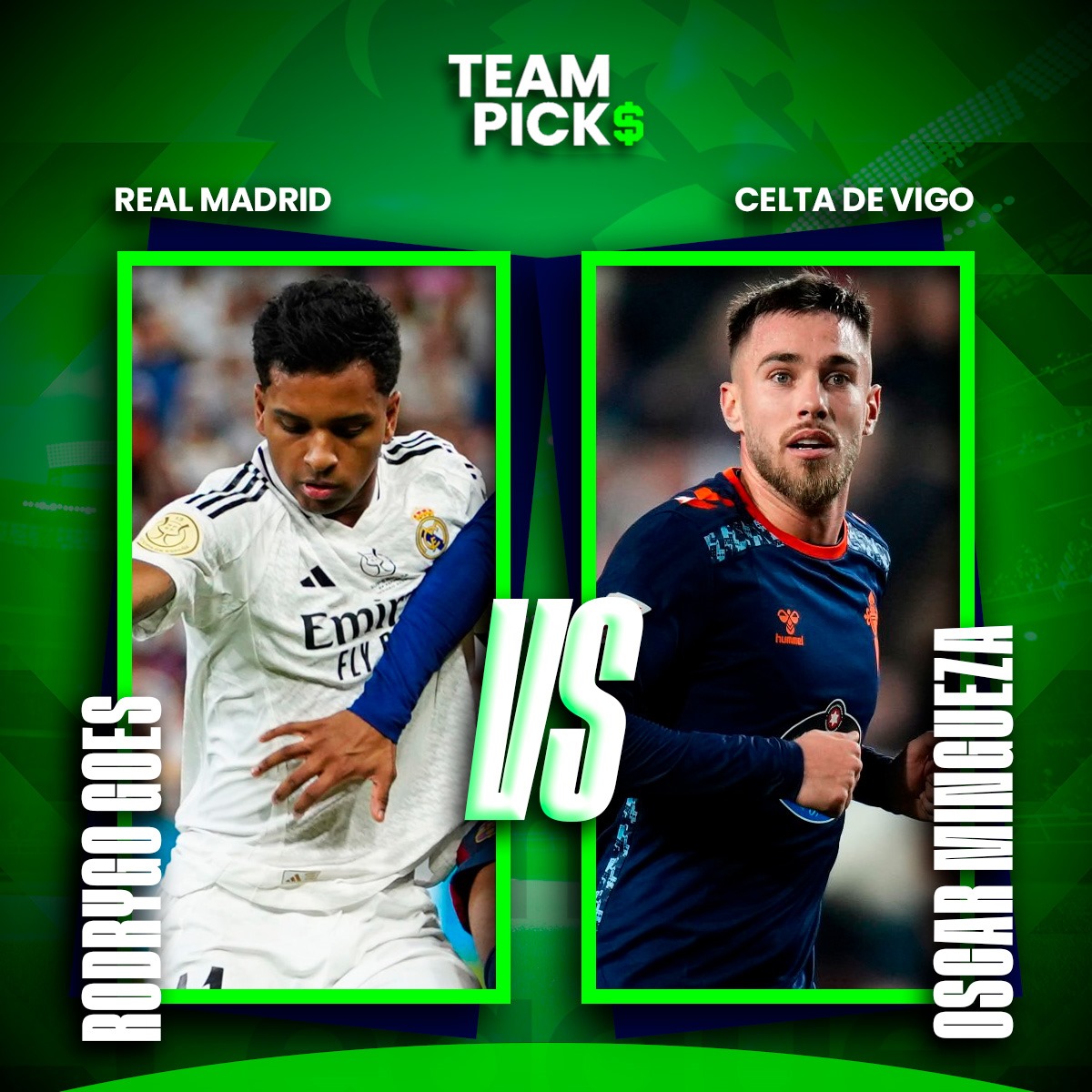 TeamPicksRD's tweet photo. Hoy el real Madrid visita al Celta vigo en la continuación de la copa del rey ⚽️

Comenta tu línea favorita para hoy en este juego.

Entra al link de la BIO para unirte a nuestro canal de Picks gratuitos 🤑

#teampicks https://t.co/G2updR57bS