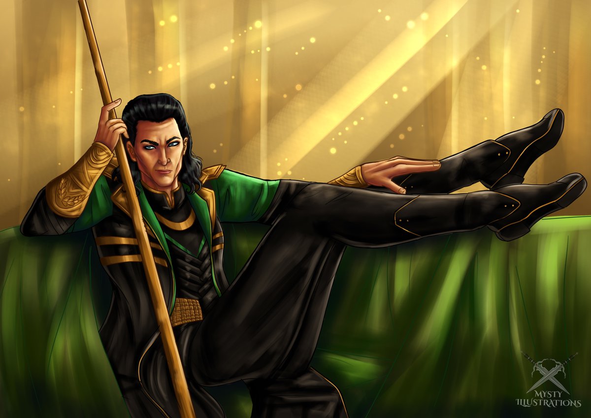 MystyAlexander's tweet photo. It was time for pookie to look majestic.

#Loki #LokiLaufeyson #LokiFanart #LokiArt #Marvel #MarvelFanart #MCU #Art #Artist #fanart #Fanartist #Illustrator #Superhero #Villain #Illustration #fantasy #fantasyart https://t.co/KgTns1ZWih