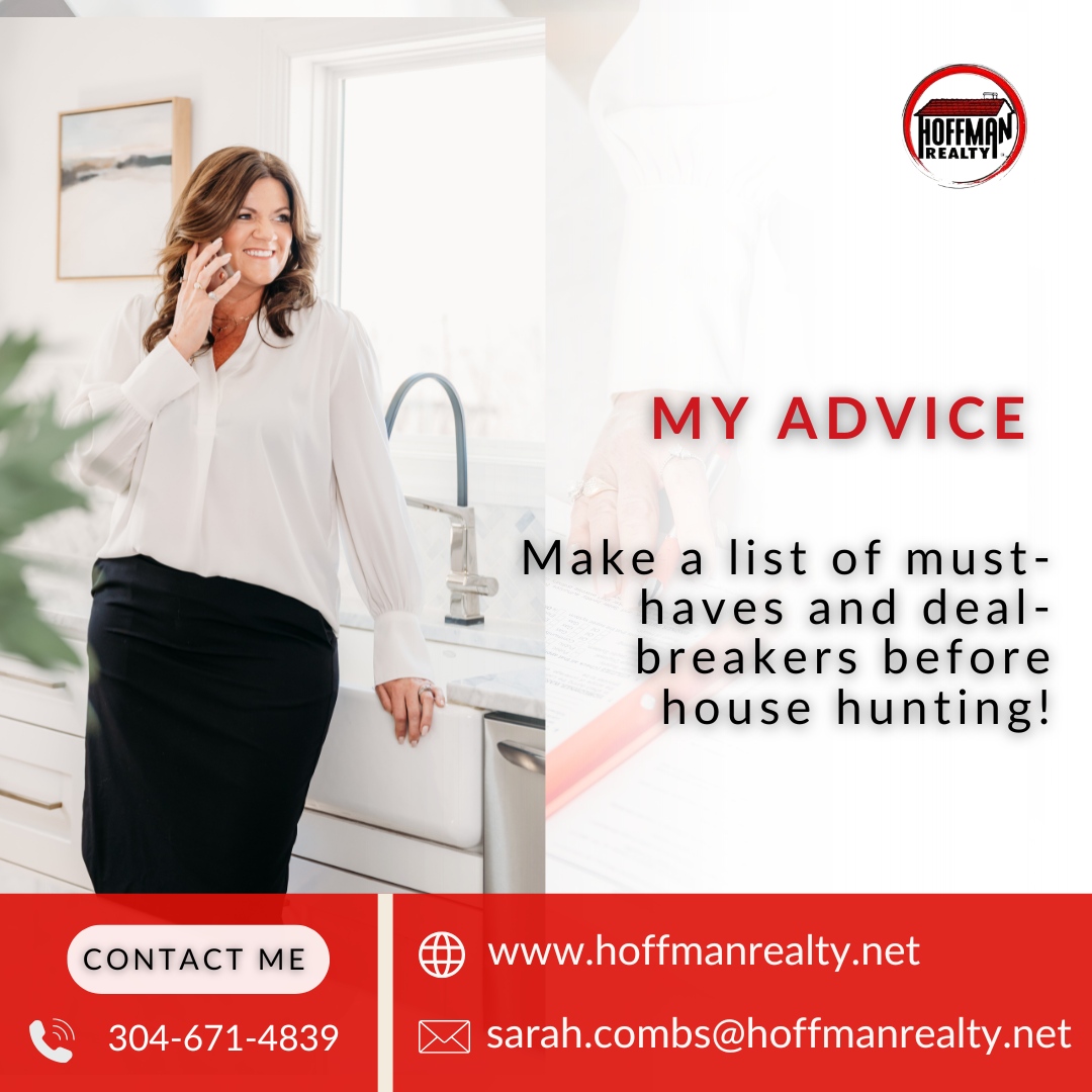 BrokerSarahWV's tweet photo. House hunting can be overwhelming, but a little preparation goes a long way. 📝 Make a list of your must-haves and deal-breakers to stay focused and confident during your search. 

Let’s turn your wish list into reality!

#HomeBuyingTips #HouseHuntingMadeEasy https://t.co/Qz6s4WxYsq