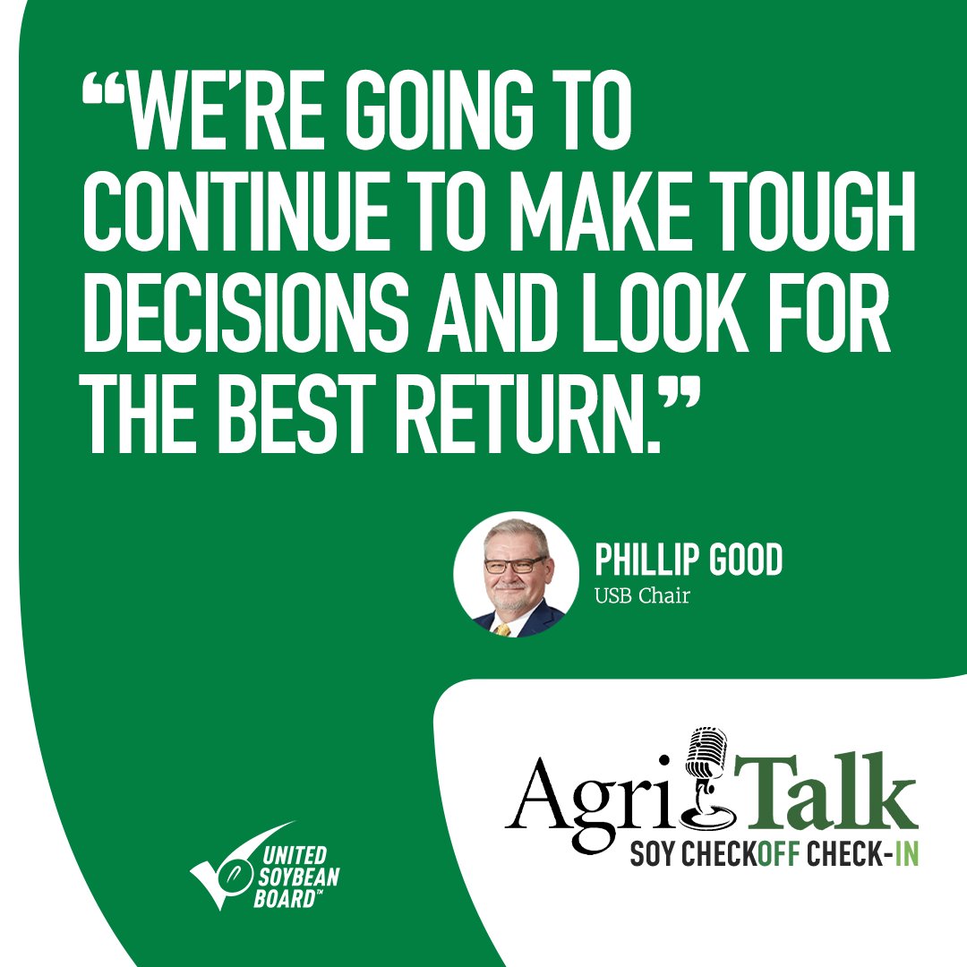 New USB Chair Phillip Good views the United Soybean Board as a collaborative entity. “I call it the “us” board. It’s not about the chair, it’s not about the staff, it’s about all of us working together.” To hear more, click here: youtu.be/lSN7Ssd6X8c