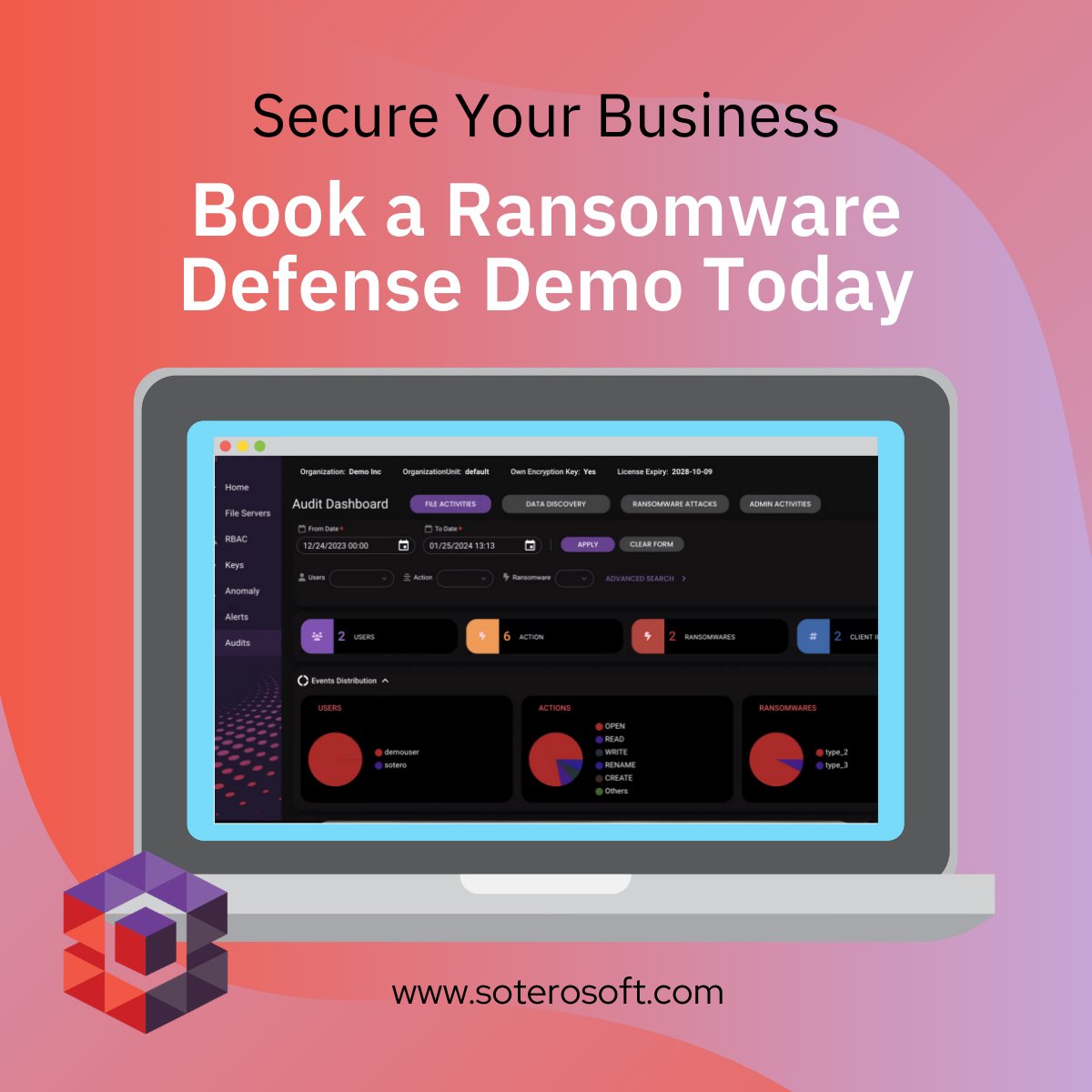 🔒 Our data-centric approach secures your data beyond endpoints and networks. See our solution in action with a live demo! Protect your organization with In-Use encryption and Ransomware Prevention. 
info.soterosoft.com/sotero-demo-re…
#datasecurity
