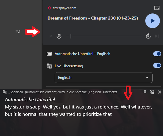 cophineblack's tweet photo. @amgirl01 @KiwiMafin @heartsneedabeat Chrome has sth similar. Click on the note-symbol (right upper corner), select preferred language &amp; it will automatically open a window with live translation. It's okayish.
(Tried page translation in Chrome with subs but nada. So firefox/edge works better😄thx for the tip!!) https://t.co/lvoMtMLuQ1