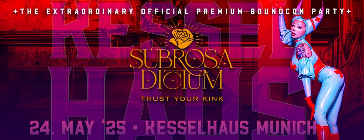 Early bird tickets for our Kesselhaus party are available now in our ticket shop: partyticket.de/SRD/KH25/
Get them while they last!
RSVP on Fetlife: fetlife.com/events/1529155