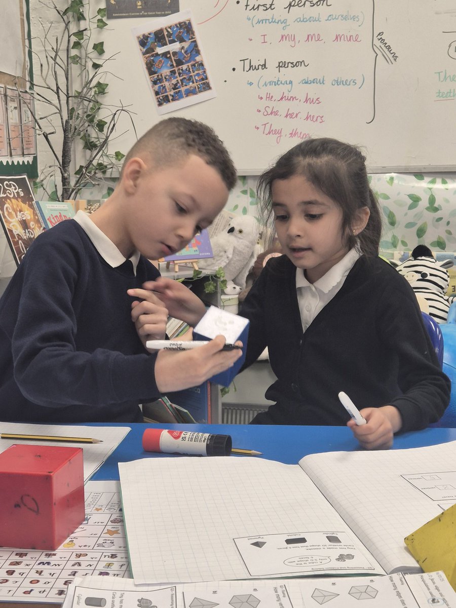 We had the best #maths lesson exploring, edges, vertices and faces on 3D shapes. We were so focused we didn't even realise it was playtime and we were even showing excellent #teamwork <a href="/AbbeyMead_TMET/">Abbey Mead Primary Academy</a> <a href="/MissKaurNK/">Miss Kaur</a> <a href="/WhiteRoseEd/">White Rose Education</a>