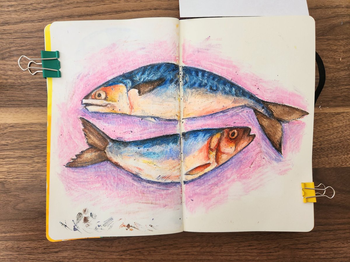 StickerBun's tweet photo. Sketchbook pages I've done recently. My goal this year is to actually finish a sketchbook instead of giving up a third of the way. 

#sketchbook #artwork #sketches #oilpastel https://t.co/RcxbxEjIjW