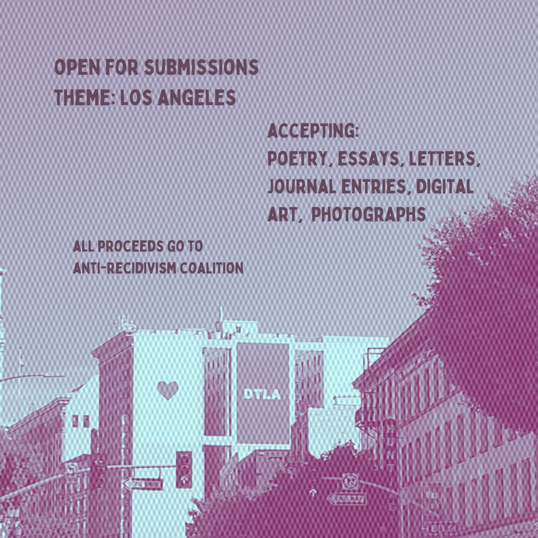 ⭐️OPEN FOR SUBMISSIONS⭐️ now accepting creative writing and visual art that speaks to the theme of Los Angeles for an upcoming zine co-edited by myself and my dear friend Paula Macena! read the thread below for full sub details 🧵

submit here: forms.gle/faEDKzw7Vatvoo…