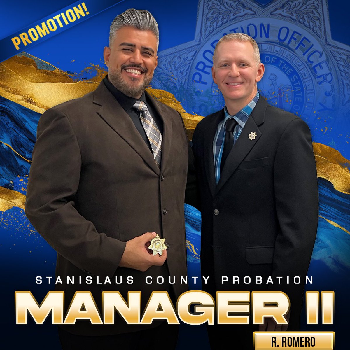 StanProbation's tweet photo. We are thrilled to celebrate our latest promotions! 🤩🎉 Please join us in congratulating:
 
• Manager II Ramiro Romero
• Supervising Probation Officer E. Valencia
• DPO III Sylvia Valladares
• DPO III Lucas Rawlins

Apply now: https://t.co/qUbWGnDiu6 https://t.co/utVYHoa5Xh