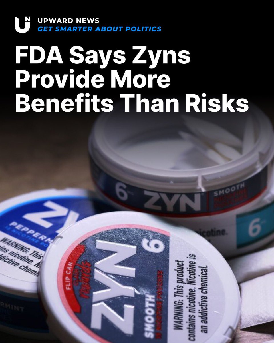 The FDA has approved Zyn nicotine pouches, including mint and menthol flavors, as a less harmful alternative to cigarettes, stating they provide “greater benefits to population health than risks.”