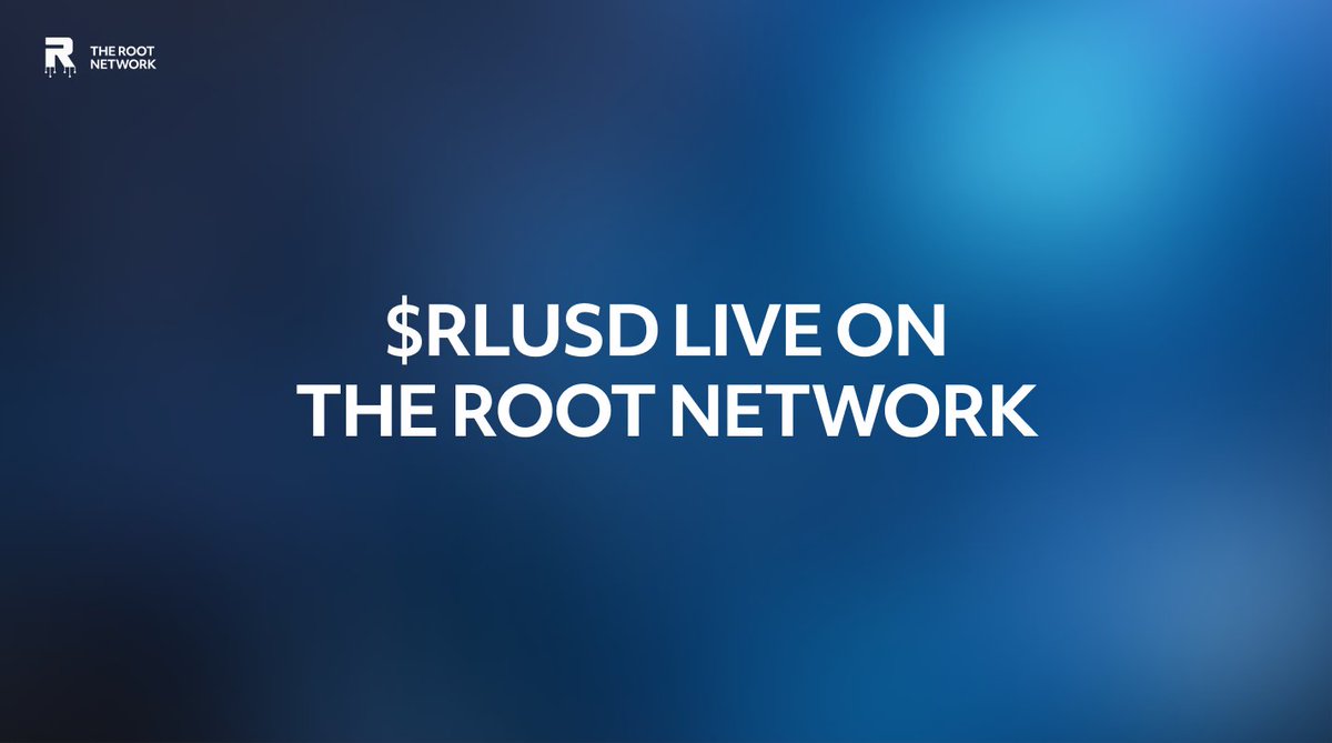 🌐 $RLUSD is now LIVE on The Root Network!

Hold, buy, and trade with confidence, knowing <a href="/Ripple/">Ripple</a> USD is fully backed by segregated reserves. Available now to swap, trade and bridge between #XRPL ↔️ The Root Network.
