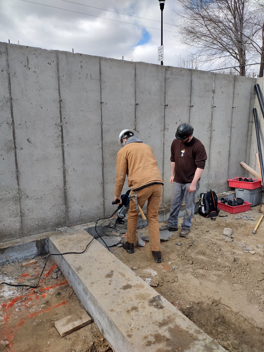 ctecnow's tweet photo. We’re so excited to have the foundation poured on our new project house for Construction Management! We are thankful to @sandycityutah for providing this land for us. Students were able to go in this week to drill the holes for plumbing. https://t.co/GCMy4uJyCA