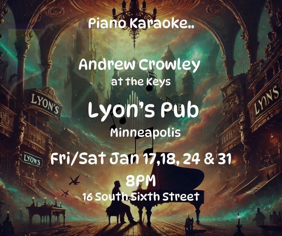 AndrewCrowley_'s tweet photo. This is a very fun gig. Lyon's Pub, in Minneapolis.  I'm back tomorrow and Saturday. Looking forward! https://t.co/pqfrMLGzM5