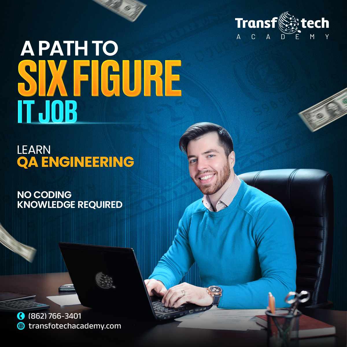 TransfotechA's tweet photo. 💼 Pave your way to a six-figure IT career!

Learn QA Engineering with no prior coding knowledge required. Start your journey toward success today!

🌐 Visit: https://t.co/KllnQvtqw9

#SixFigureCareer #QAEngineering #NoCodingRequired #ITCareer #TransfotechAcademy https://t.co/y0aBkvtm5l