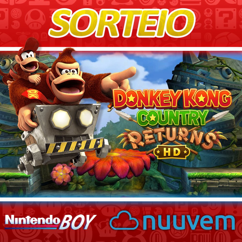 NewsNintendoboy's tweet image. Esqueçam um pouco o Switch 2, pois vamos sortear uma cópia digital de Donkey Kong Country Returns HD! 

Pra participar é fácil:

— Siga @NewsNintendoboy e @nuuvem;
— RT &amp;amp; Fav essa desgraça de postagem;
— Comenta seu DK favorito. 

Amanhã à noite sortearemos o vencedor, boa sorte.…