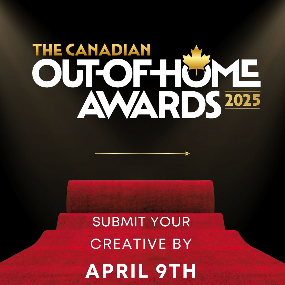 Submissions are open for the 2025 Canadian Out-of-Home Awards!Showcase your best OOH from 2024 &amp; join us on May 15 at the Arcadian Court in Toronto.

- Submit by: April 9, 2025
- Sponsorships available
- Tickets: lnkd.in/gWPn_F26
 (COMMB members, inquire about discounts)