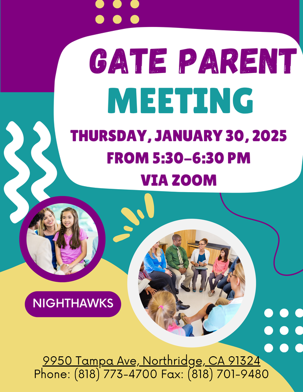 GATE Parent Meeting - via Zoom
January 30, 2025
5:30 - 6:30 PM
For more information, go to Nobelms.com.
