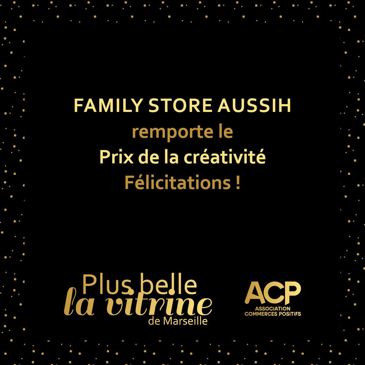 acpcommerces13's tweet photo. 🏆Résultat du concours "Plus belle la vitrine de Marseille"
🎄Family Store Aussih🎄 remporte le Prix de la créativité 😍 Félicitations !

📍9 Rue Chateaubriand 13007 Marseille
Mobilier, Déco, Access, Aménagement d’intérieur ✨Eshop✨Cantine

#acp #concours #deco #noel #Marseille https://t.co/ObC7OubQDY