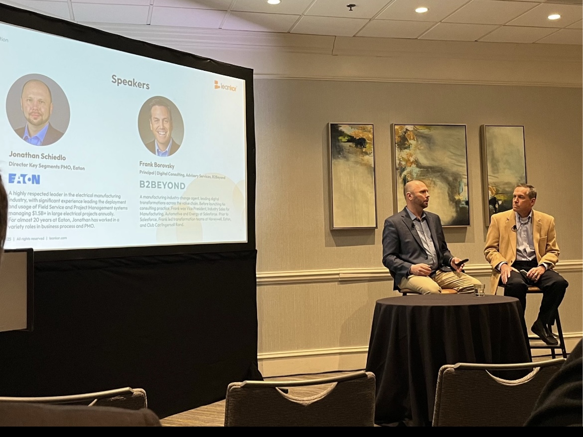 theleankor's tweet photo. The Salesforce Manufacturing Summit was one to remember. Check out some of our favorite moments and if you weren’t able to attend our breakout session, download our eBook to catch up on the information covered.  https://t.co/rqrRtSDHFX https://t.co/88y8PZH6WK