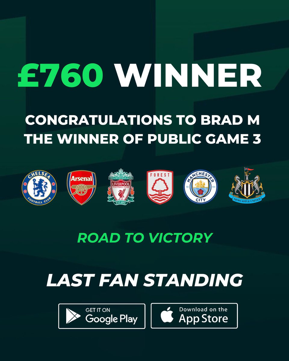 AppLastFan's tweet photo. Road to Victory for our last winner 

Fancy a chance of winning big and giving back to grassroots? 🏆

Download the app and get involved in our new public game

Intake closes tomorrow so be quick ⏳ https://t.co/s2rBBekbLa