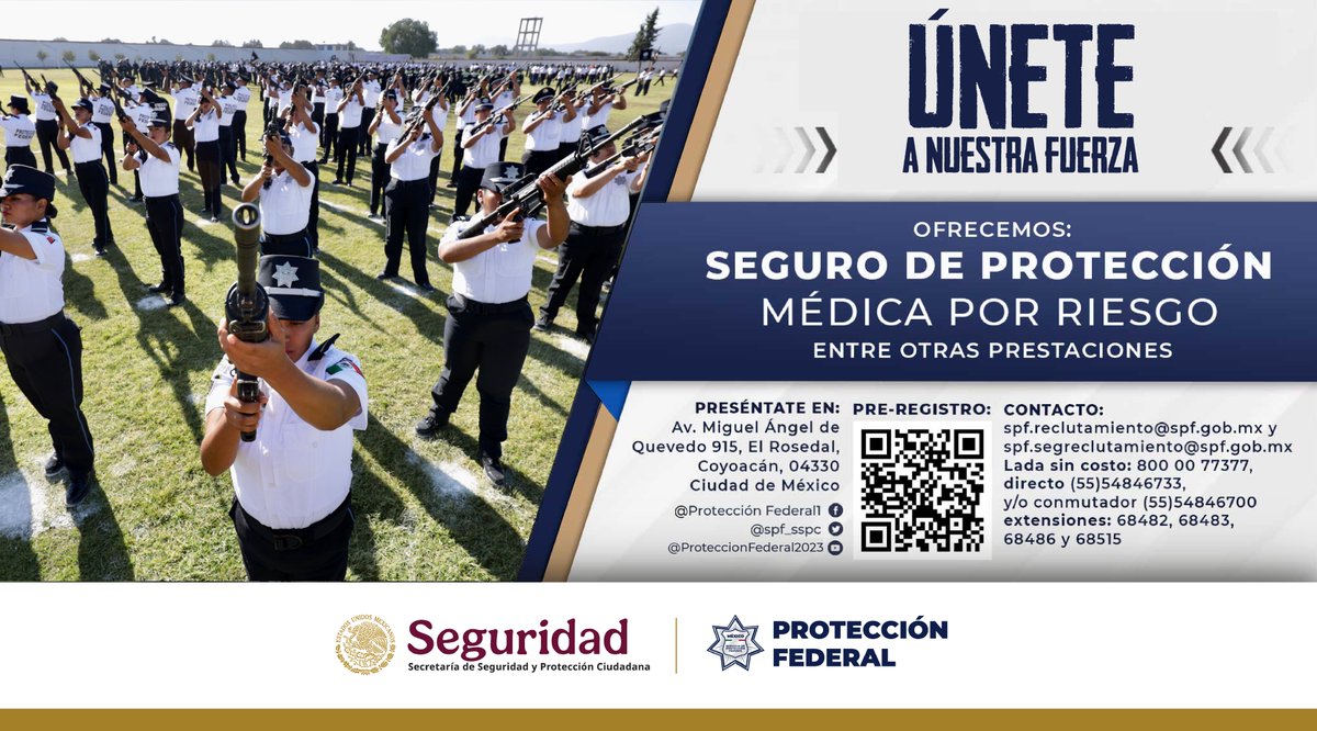 spf_sspc's tweet photo. Al ser Guardia de Protección Federal, cuentas con Seguro Médico por Riesgo de Trabajo.
💪 Este beneficio brinda tranquilidad y respalda a tu familia.
¡Tu bienestar es nuestra prioridad! #SeguridadIntegral #OrgulloSPF https://t.co/L5rgqVDtit