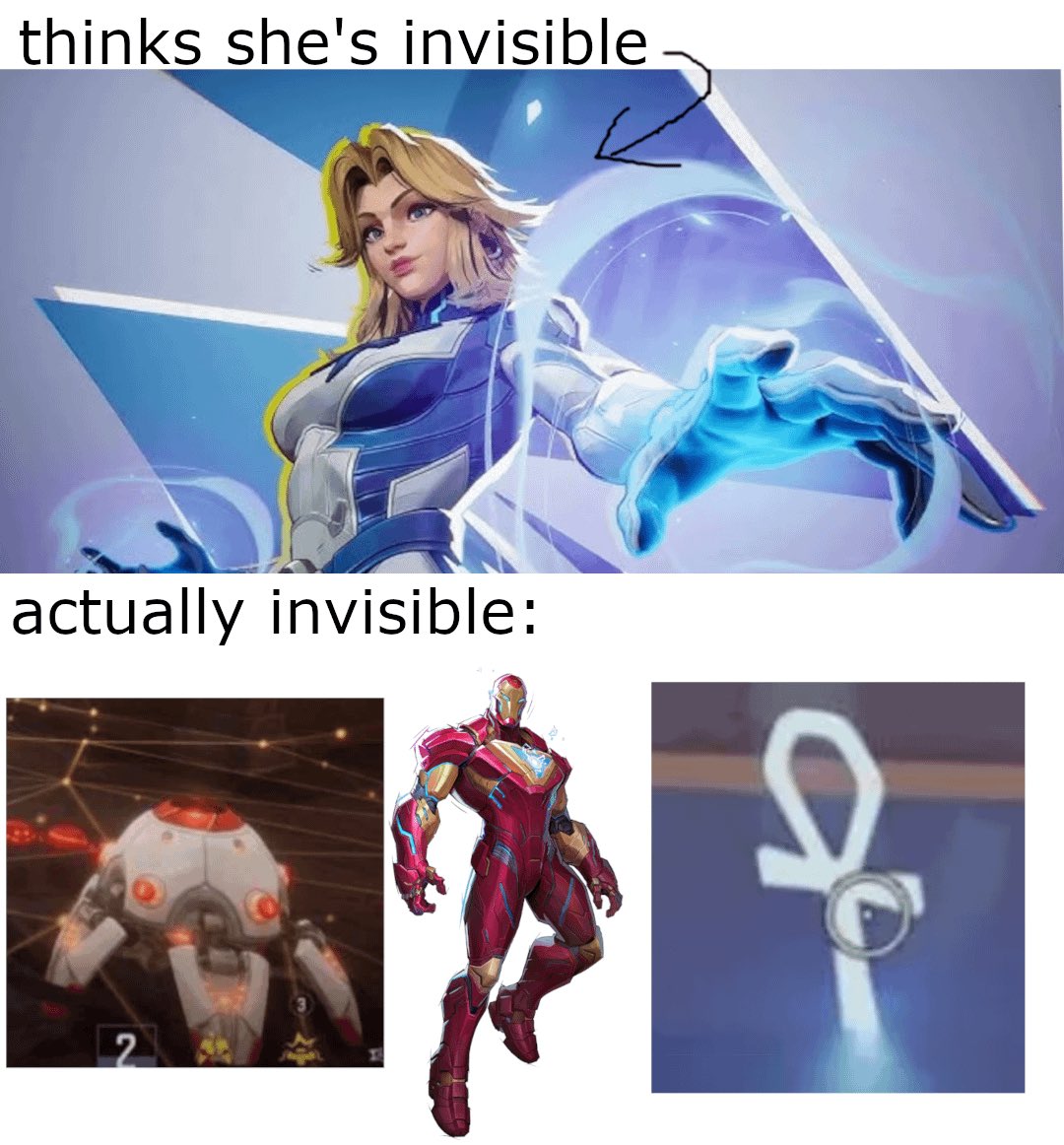 MRivalsMedia's tweet image. The only time Tony's not invisible is when you're playing him.

📸: u/Thidi00

#MarvelRivals | #Marvel