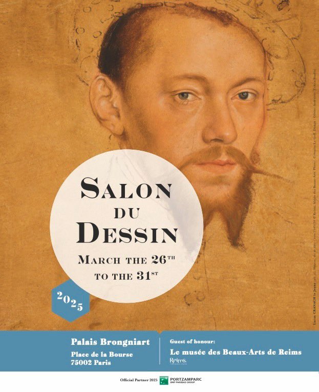 We are delighted to share our 2025 campaign image: an exquisite #drawing by #LucasCranach the Younger, a masterpiece from the collection of our 2025 guest of honour #MuséesdeReims.

rsvp: #PalaisBrongniart, 26 - 31 March
salondudessin.com