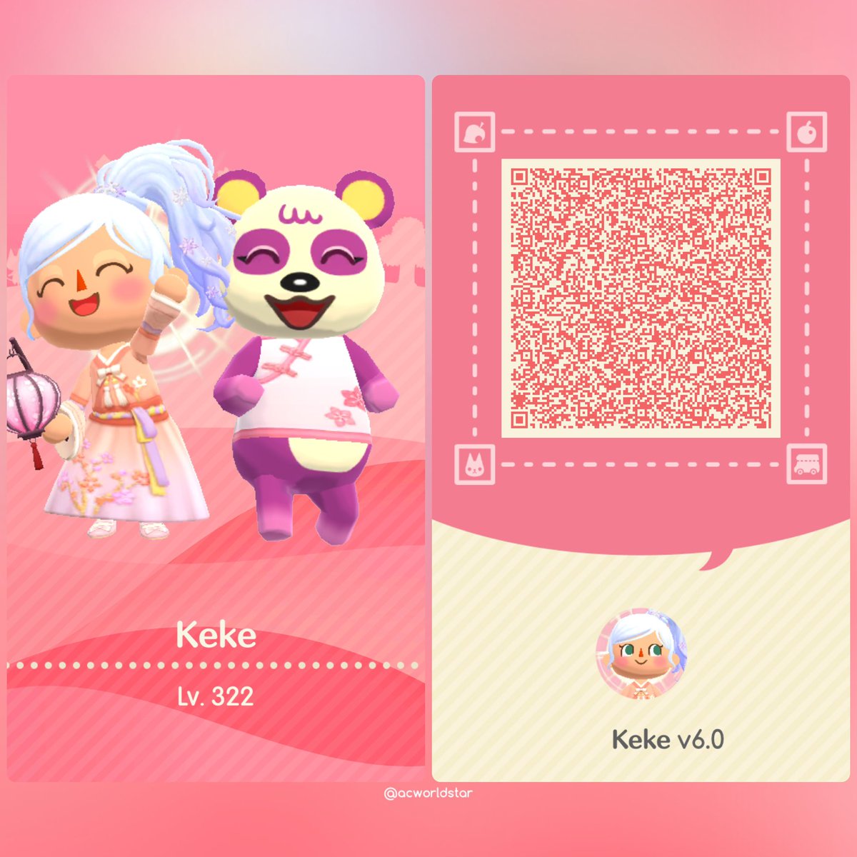 ACWorldstar's tweet photo. Camper Card v6 w/ Pinky 
Feeling festive in pink for the upcoming Lunar New Year! 

🌟 Check out this thread for my other #CamperCards to collect animal stickers. 
#pocketcamp #campercard #acpcc #animalcrossingpinky #ACPCKeke #acworldstar #animalcrossing #acpc #PocketCampComplete https://t.co/HdEf8MpW9v