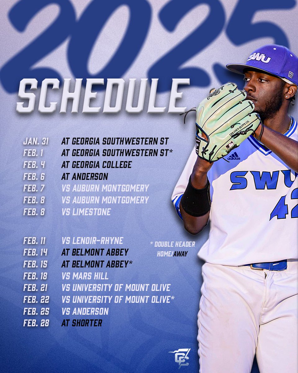 SWUWarriors's tweet photo. Let the countdown commence

@swubaseball kicks off the season in a couple weeks as they travel to Americus, GA to take on Georgia Southwestern on Jan 31-Feb 1

Are you excited for @swubaseball 

#teamswu #ncaad2 #conferencecarolinas https://t.co/ULUk34ZAS2