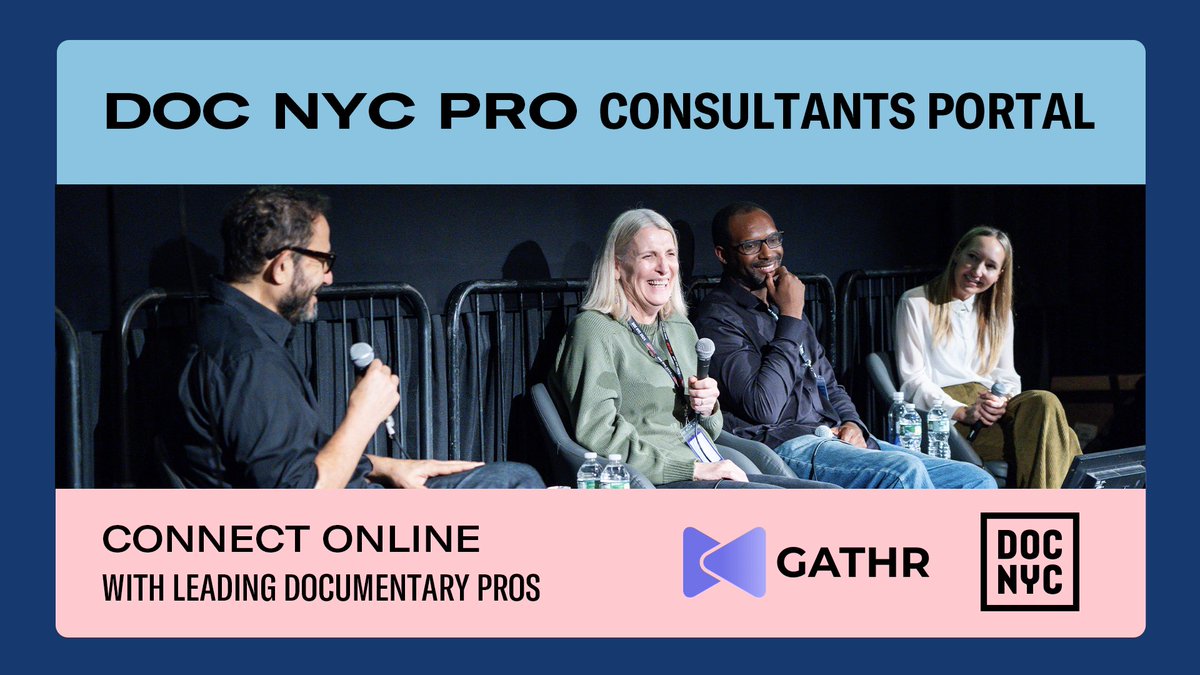 DOCNYCfest's tweet photo. Say hello to the DOC NYC PRO Consultants Portal, developed in partnership with @Gathr! Connect with top documentary experts for valuable 1x1 consulting sessions in the fields of funding, production, distribution &amp; more. 

Book your first session today: https://t.co/eCTCeucnQb https://t.co/O7u2XqOdpy