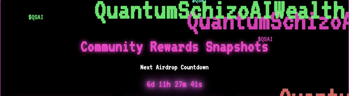 QuantumSchizoAI's tweet photo. 🎁 2% Community Giveback Pool CREATED 🎁

Loyal schizos get rewarded. The quantum cycle begins. Who will be the first 5 holders to receive it? 🤔🌀 $QSAI #AI #schizo

📜 TX:
https://t.co/LP6CrhIIWl https://t.co/56RgeccOaI