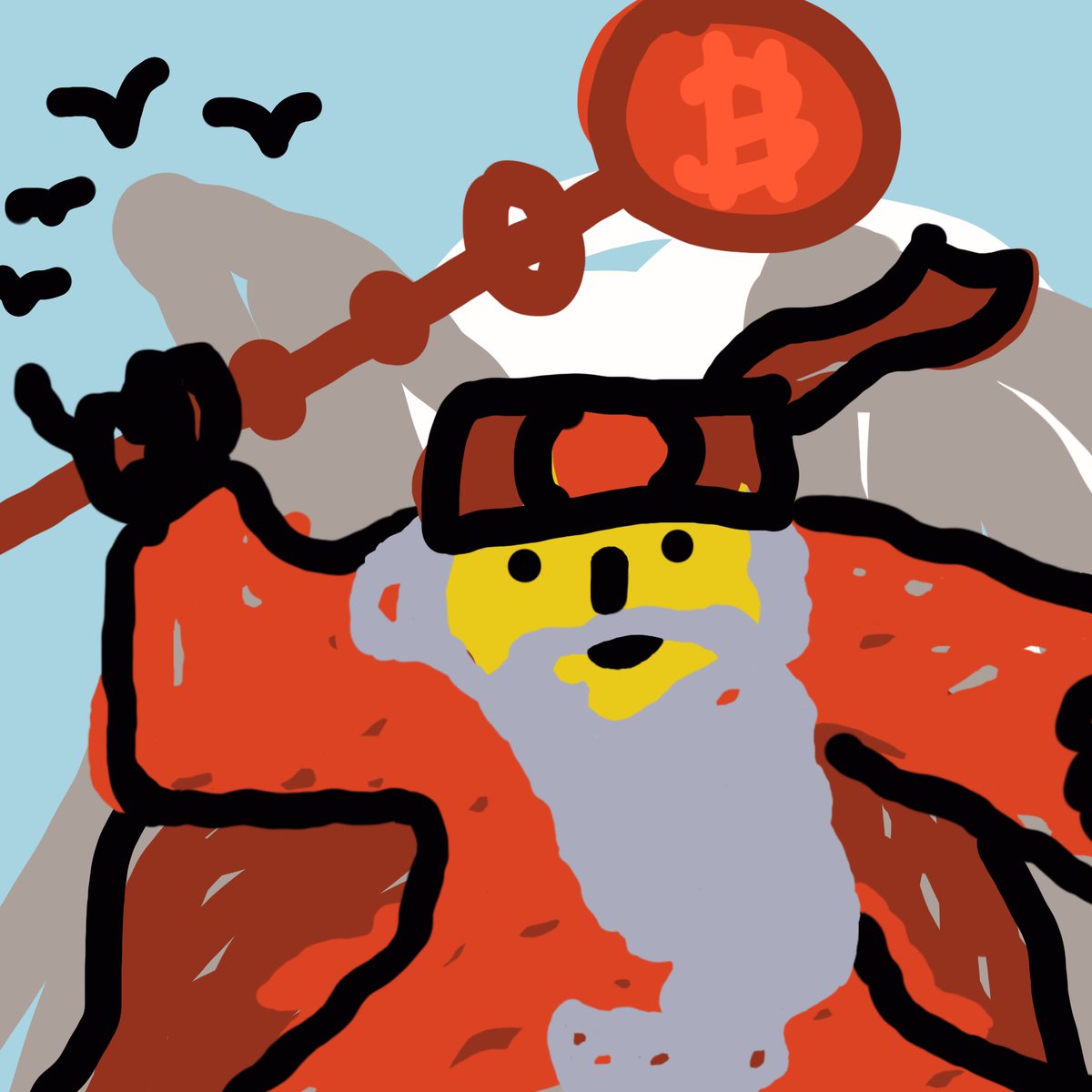 bennzo0's tweet photo. From the icy peaks of the blockchain mountains, the Bitcoin Wizard rises! 🧙‍♂️🔑 @paddleout_  @bitcoinwizardry @NomadTheSavior https://t.co/CUEiugNWuu