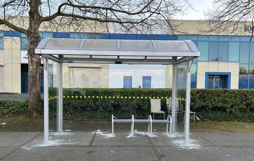 dylankrugerbc's tweet photo. Thanks to Councillor @JenniferJohal’s motion, new bus stop shelters are being installed this week in Delta’s industrial areas. This investment supports workers and helps businesses continue to grow in our city. #BacktoBasics https://t.co/ze4lLLitnM