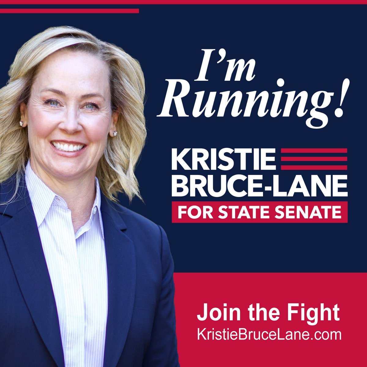 "I'm running for CA State Senate District 40! With an open border, skyrocketing crime and out of control taxes, too many families are forced to flee our state. In the State Senate, I’ll FIGHT for a safer, more affordable California." - Kristie Bruce-Lane

Join the campaign at