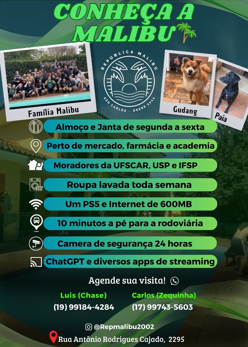 _queiroz_0's tweet photo. passou na UFSCar? passou na USP?
primeiro parabéns bixão, você passou pelo vestibular e entrou no curso que tanto sonhava
vem morar com a gente!

são carlos federal química engenharia computação usp ufscar ifsp república rep https://t.co/33dLPRRUHj