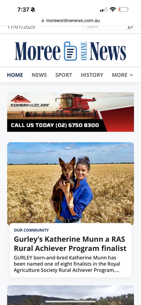 It’s been a big week! Rounding off my first week in my new role at Bayer CropScience (and loving it so far!), and this morning also had a great article published in the News back home in Moree on my upcoming Rural Achiever competition in Sydney 💯

moreeonlinenews.com.au/2025/01/17/gur…