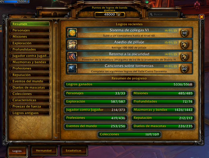 Ya por los 48000 puntos de logros! #WorldOfWarcraft #WoW