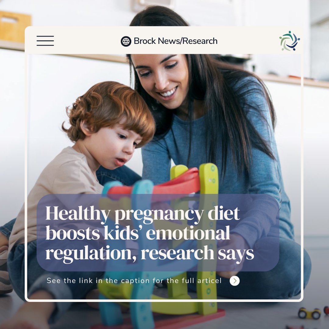 brocku.ca/brock-news/202… “New research says a nutritious diet and exercise intervention during pregnancy is linked with greater emotional regulation in toddlers.” Lifespan Member: John Krzeczkowski