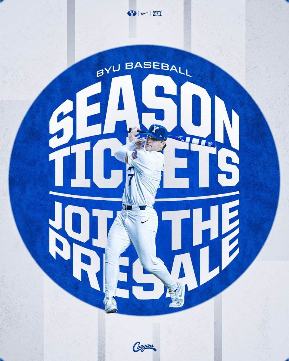 Season tickets go on sale next week🗓️

To join the presale, click the link below⬇️⬇️⬇️

app.byutickets.com/baseball