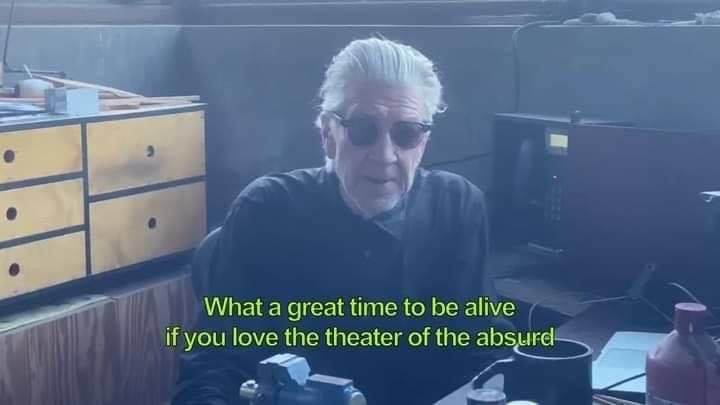 g0thgoblin's tweet photo. I really can't put into words how devastated i am. David Lynch was a once in a generation talent. His work was some of the first art i truly connected with as a child. He was the first person i heard speak about the world, about love, the universe, humanity, and realize there were other brains wired like mine. 

I was an incredibly lonely child and I never felt like I had a place, somewhere I fit. My brain functioned in abstraction, in a flowing theoretical way that I couldn't relate to my peers. He taught me how to put words to surreal thoughts. He always stayed true to his own image, never altering it for others, which gave me the courage to try. To make art for myself, and make it mean something to me.