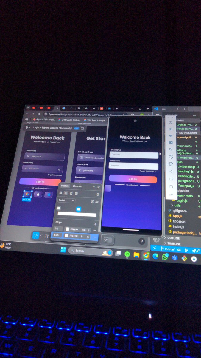 Muham_Abd_98's tweet photo. Building UI screens from figma design is not that easy.

It gets very frustrating when the figma design contains very little details, which gets difficult achieving sometimes but at the end the whole UI always fits together. https://t.co/FWuLBC1q4f