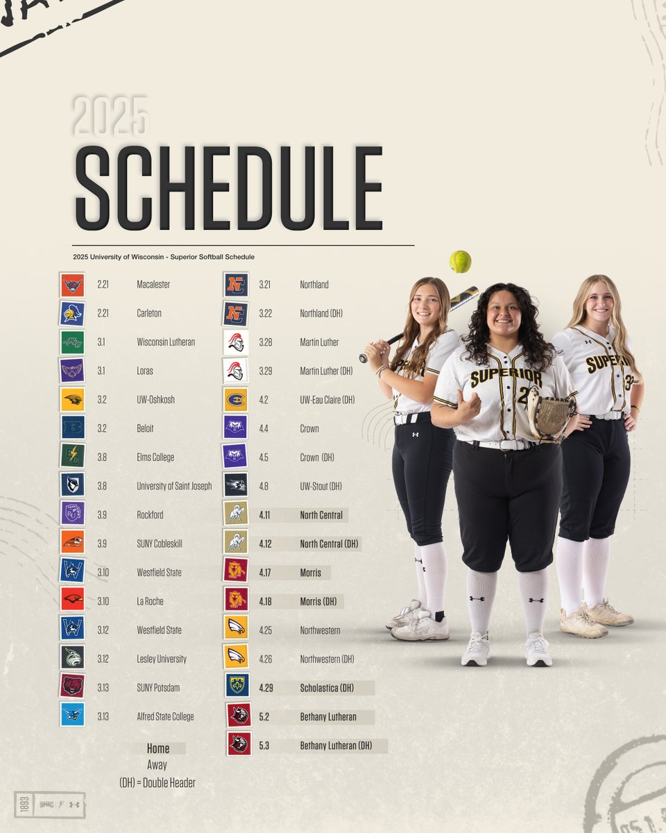 BREAKING: Softball announces its schedule for the 2025 season.

Read: bit.ly/4h9ycUW

#WeAreSuperior