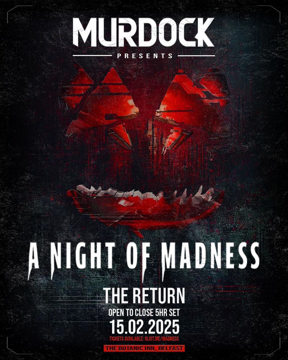 Murdockni's tweet photo. It’s time to unleash an epic open-to-close session! I’m back on stage, ready to deliver an unforgettable journey through the best hard dance music out there. From 120 all the way to 300 BPM. Let’s make this one for the books!🔥 https://t.co/TMRJQsr0OS